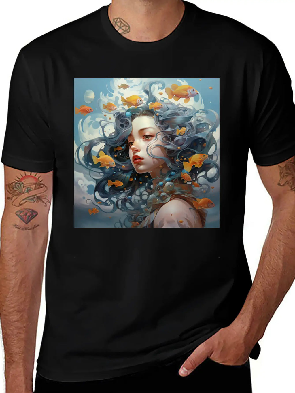 Lost In Water [Surreal Aesthetic] Unisex Casual T-Shirt – Clean Design For Daily Comfort