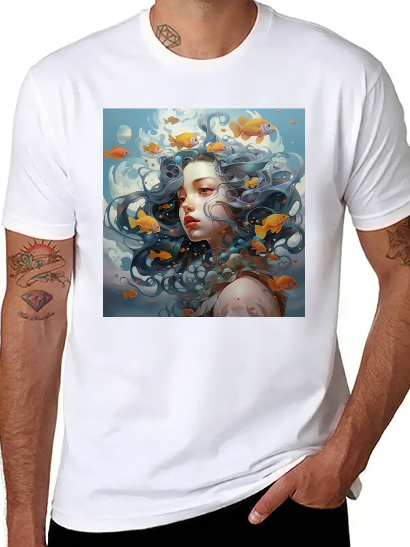 Lost In Water [Surreal Aesthetic] Unisex Casual T-Shirt – Clean Design For Daily Comfort