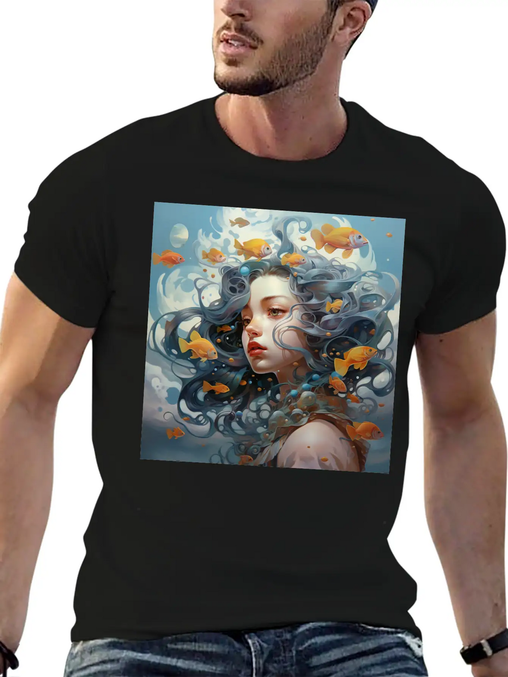 Lost In Water [Surreal Aesthetic] Unisex Casual T-Shirt – Clean Design For Daily Comfort