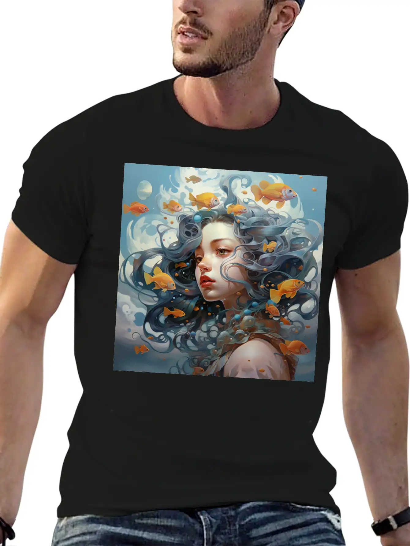 Lost In Water [Surreal Aesthetic] Unisex Casual T-Shirt – Clean Design For Daily Comfort