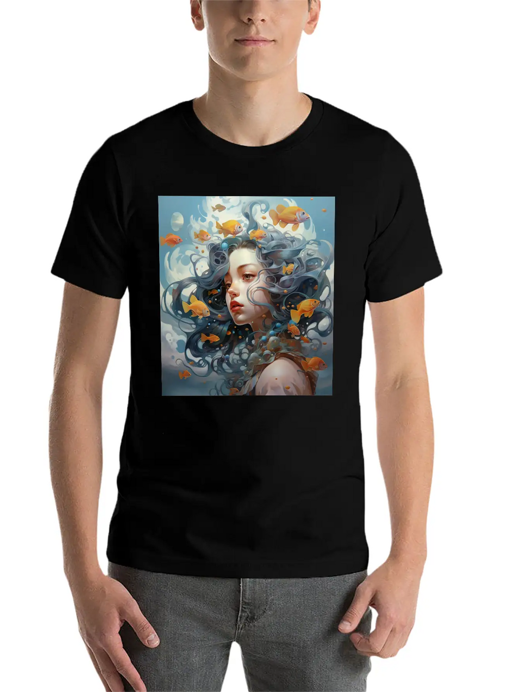 Lost In Water [Surreal Aesthetic] Unisex Casual T-Shirt – Clean Design For Daily Comfort