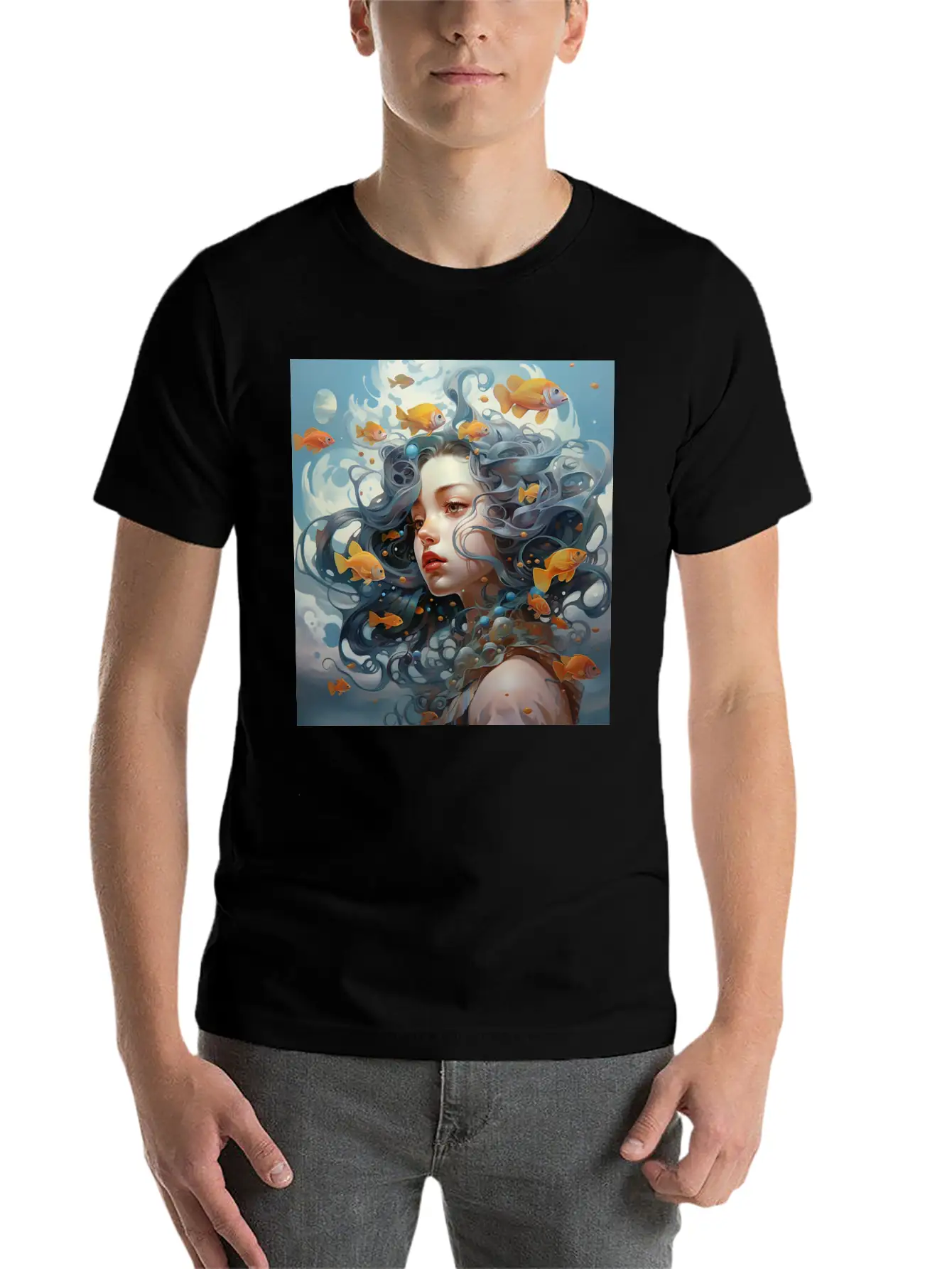 Lost In Water [Surreal Aesthetic] Unisex Casual T-Shirt – Clean Design For Daily Comfort