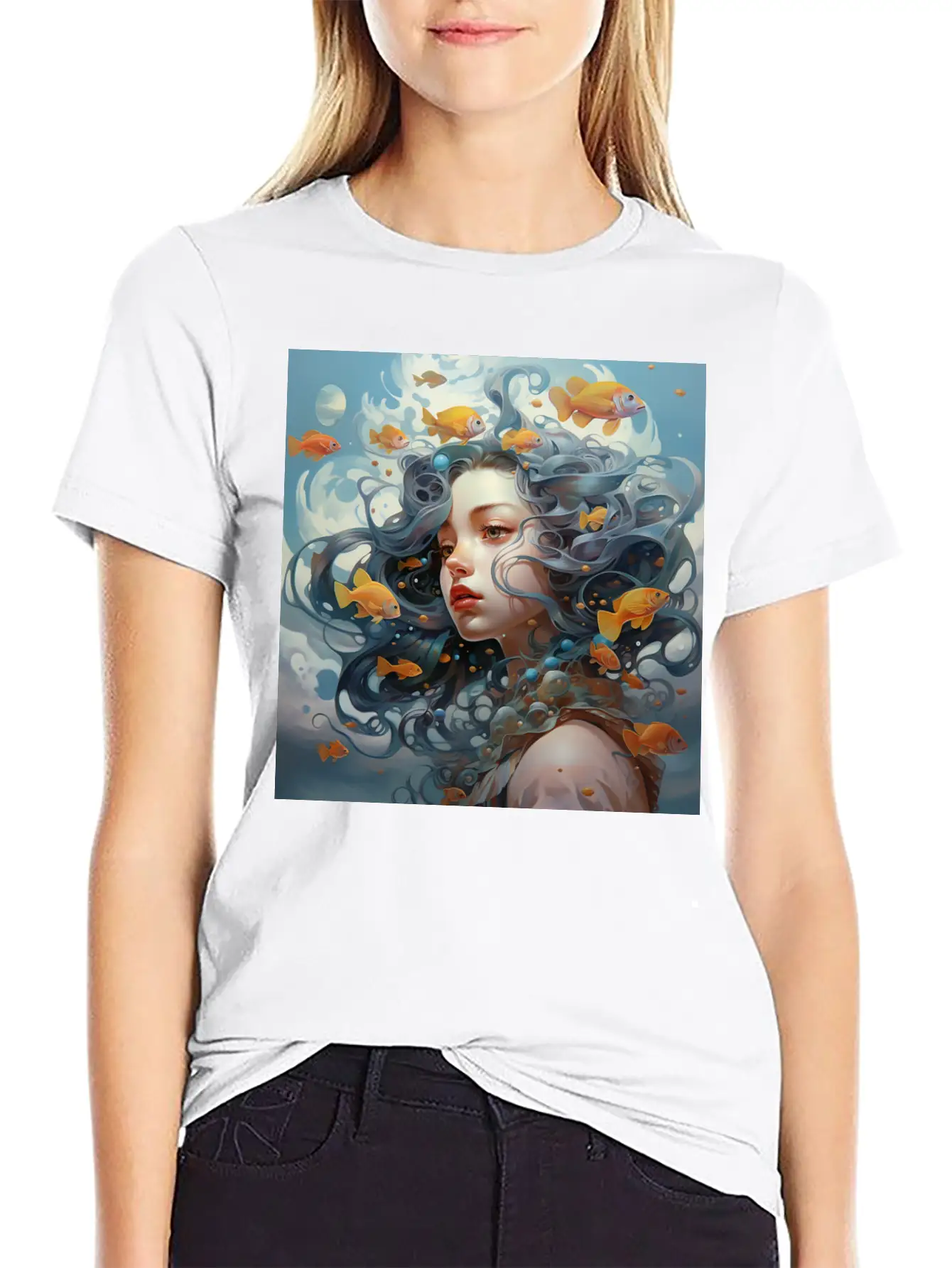 Lost In Water [Surreal Aesthetic] Unisex Casual T-Shirt – Clean Design For Daily Comfort