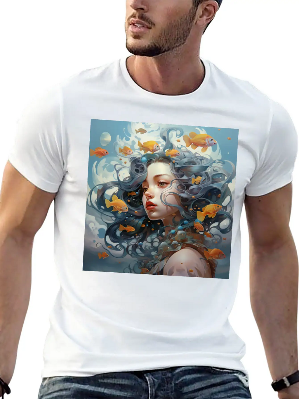 Lost In Water [Surreal Aesthetic] Unisex Casual T-Shirt – Clean Design For Daily Comfort