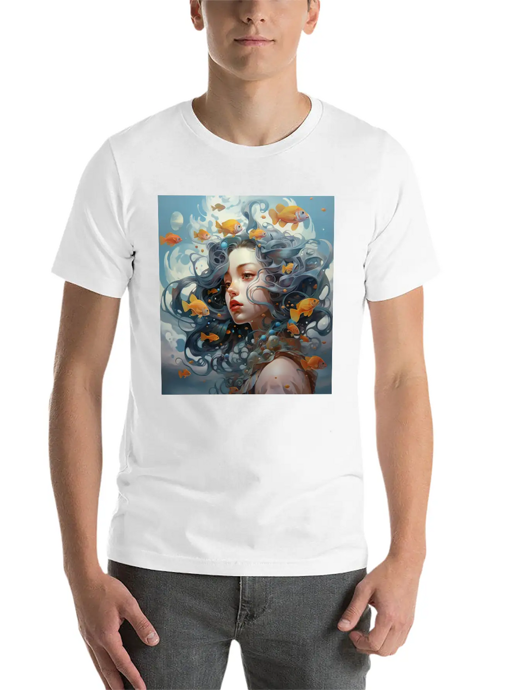 Lost In Water [Surreal Aesthetic] Unisex Casual T-Shirt – Clean Design For Daily Comfort
