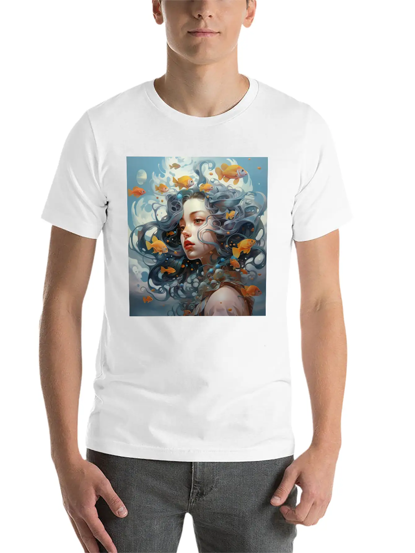 Lost In Water [Surreal Aesthetic] Unisex Casual T-Shirt – Clean Design For Daily Comfort