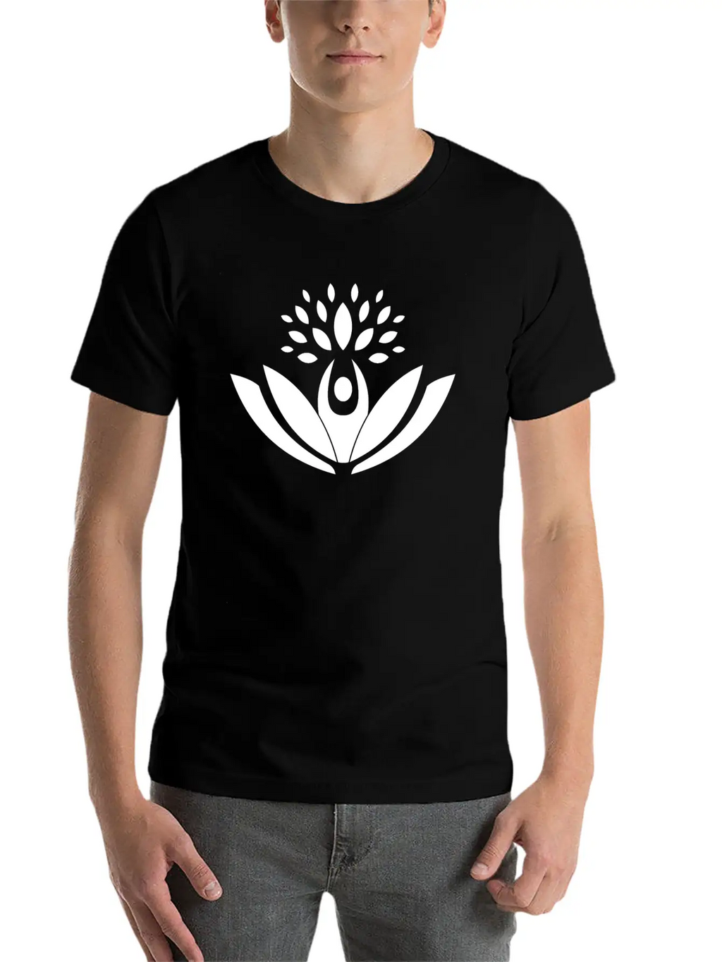 Lotus Flower Blossom Unisex Casual T-Shirt – Clean Design For Daily Comfort