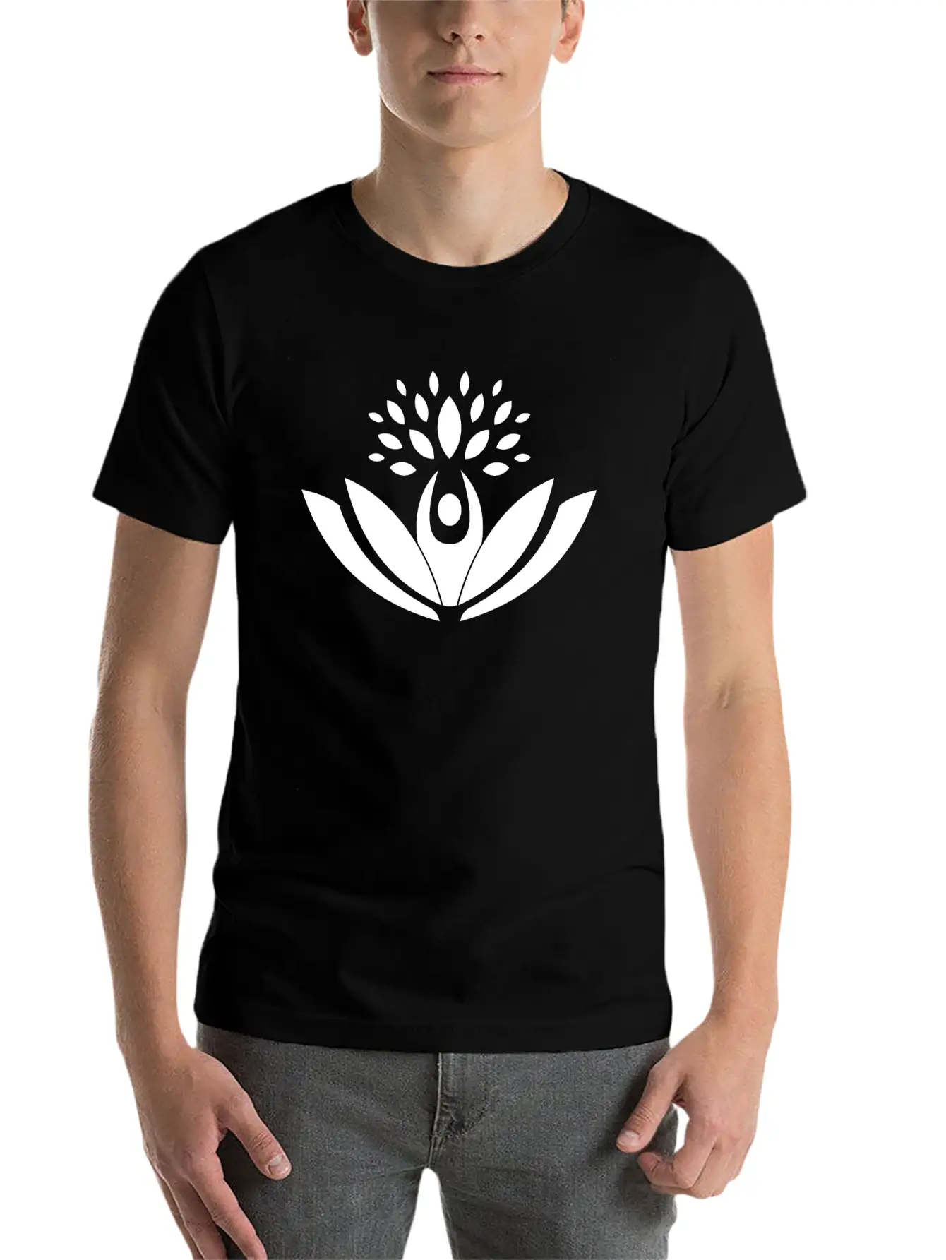 Lotus Flower Blossom Unisex Casual T-Shirt – Clean Design For Daily Comfort