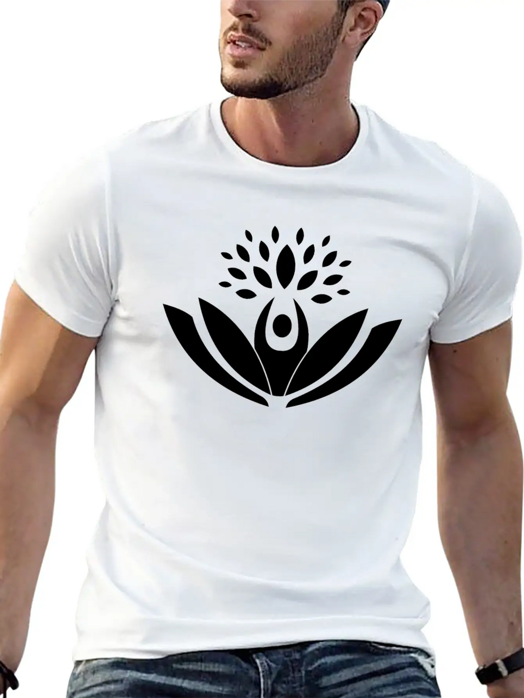 Lotus Flower Blossom Unisex Casual T-Shirt – Clean Design For Daily Comfort