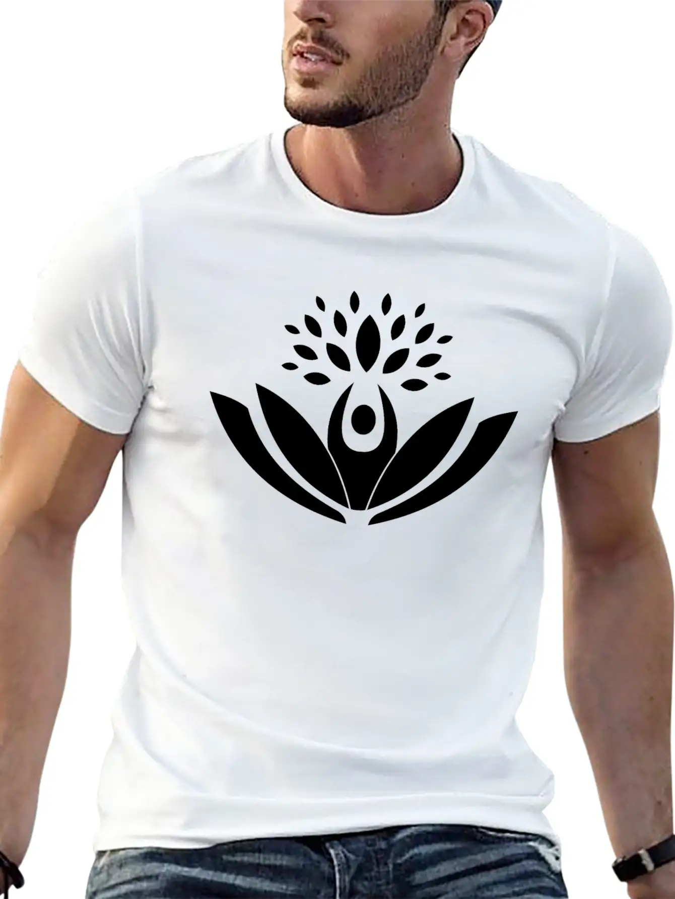 Lotus Flower Blossom Unisex Casual T-Shirt – Clean Design For Daily Comfort