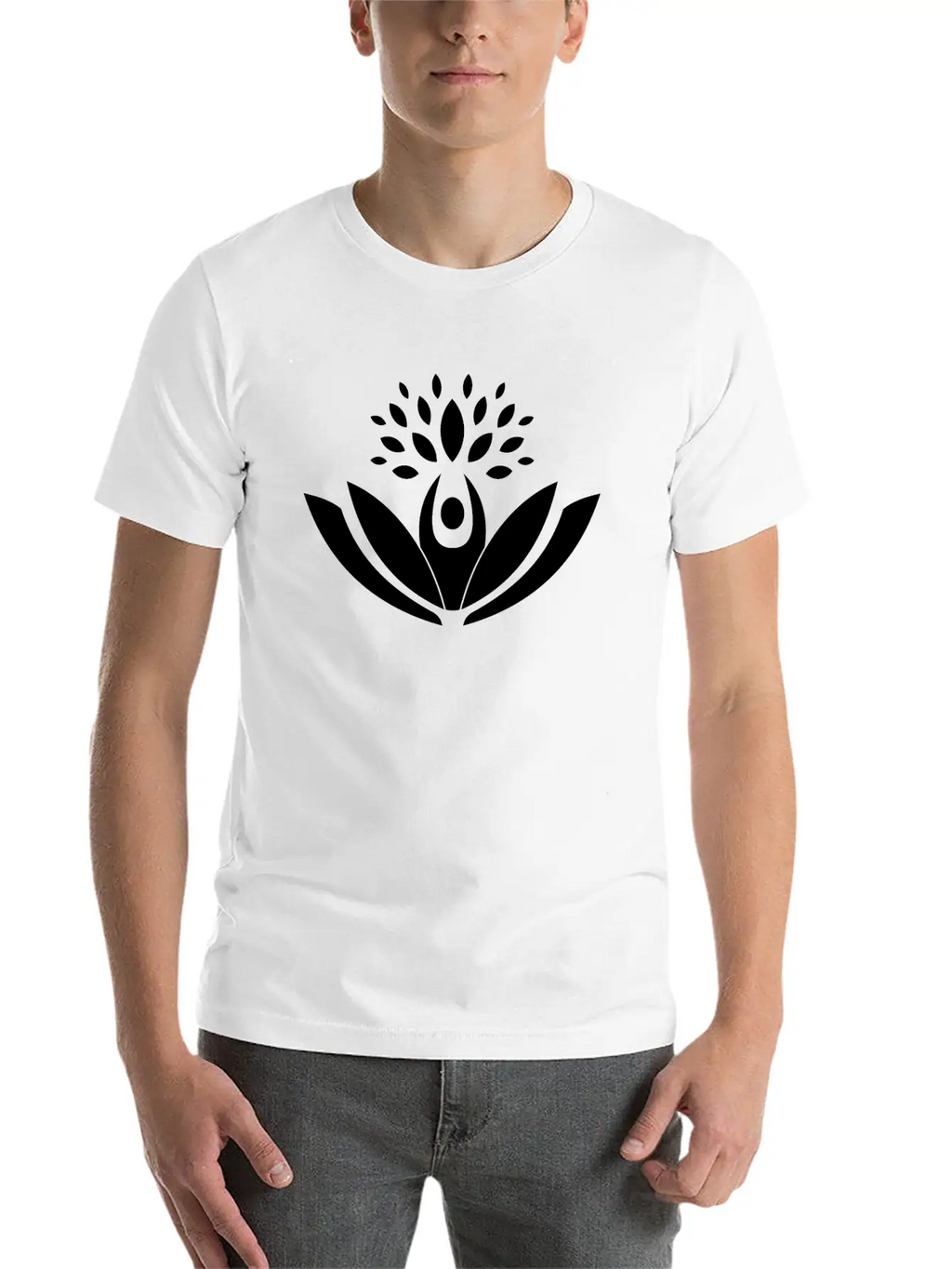 Lotus Flower Blossom Unisex Casual T-Shirt – Clean Design For Daily Comfort