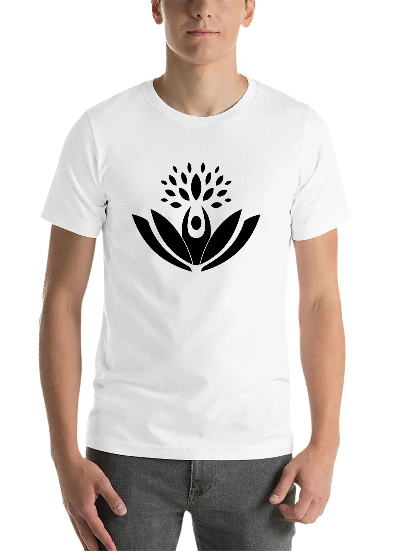 Lotus Flower Blossom Unisex Casual T-Shirt – Clean Design For Daily Comfort