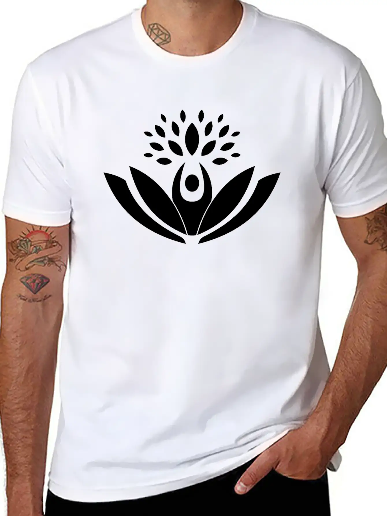Lotus Flower Blossom Unisex Casual T-Shirt – Clean Design For Daily Comfort