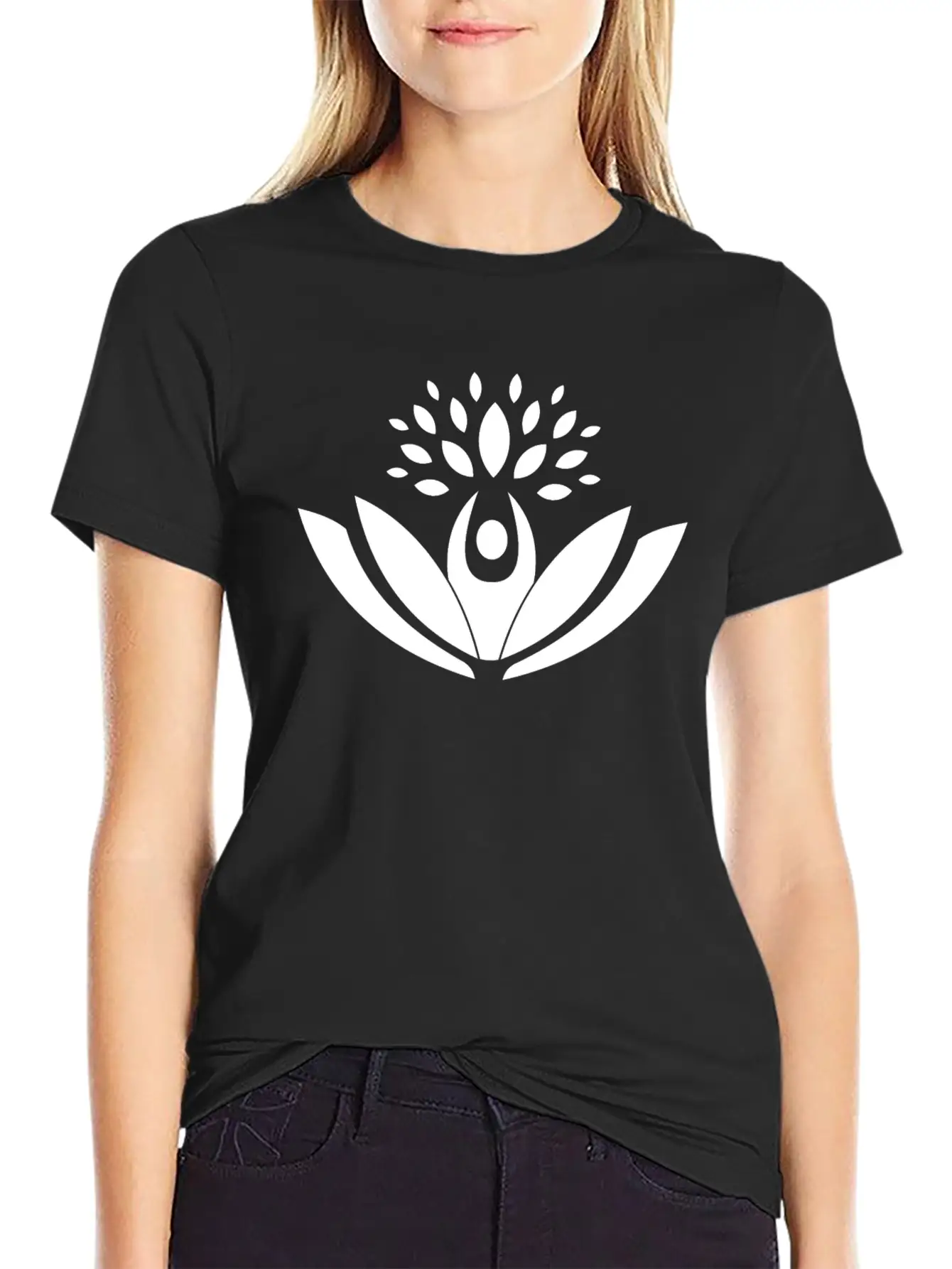 Lotus Flower Blossom Unisex Casual T-Shirt – Clean Design For Daily Comfort