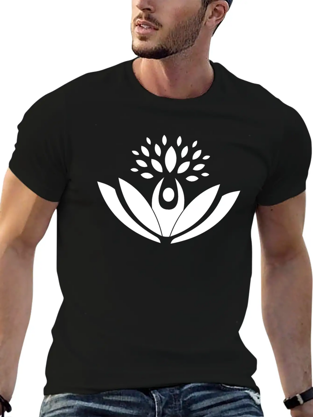 Lotus Flower Blossom Unisex Casual T-Shirt – Clean Design For Daily Comfort