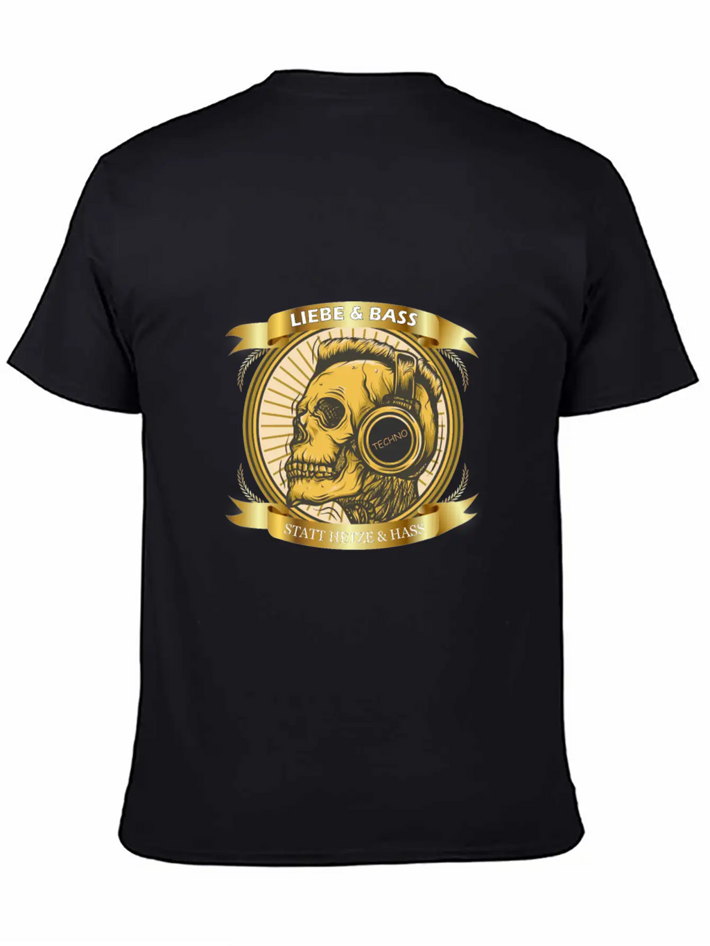 Love And Bass Instead Of Hate - Techno Casual Graphic T-Shirt – Simple And Comfortable Daily Wear