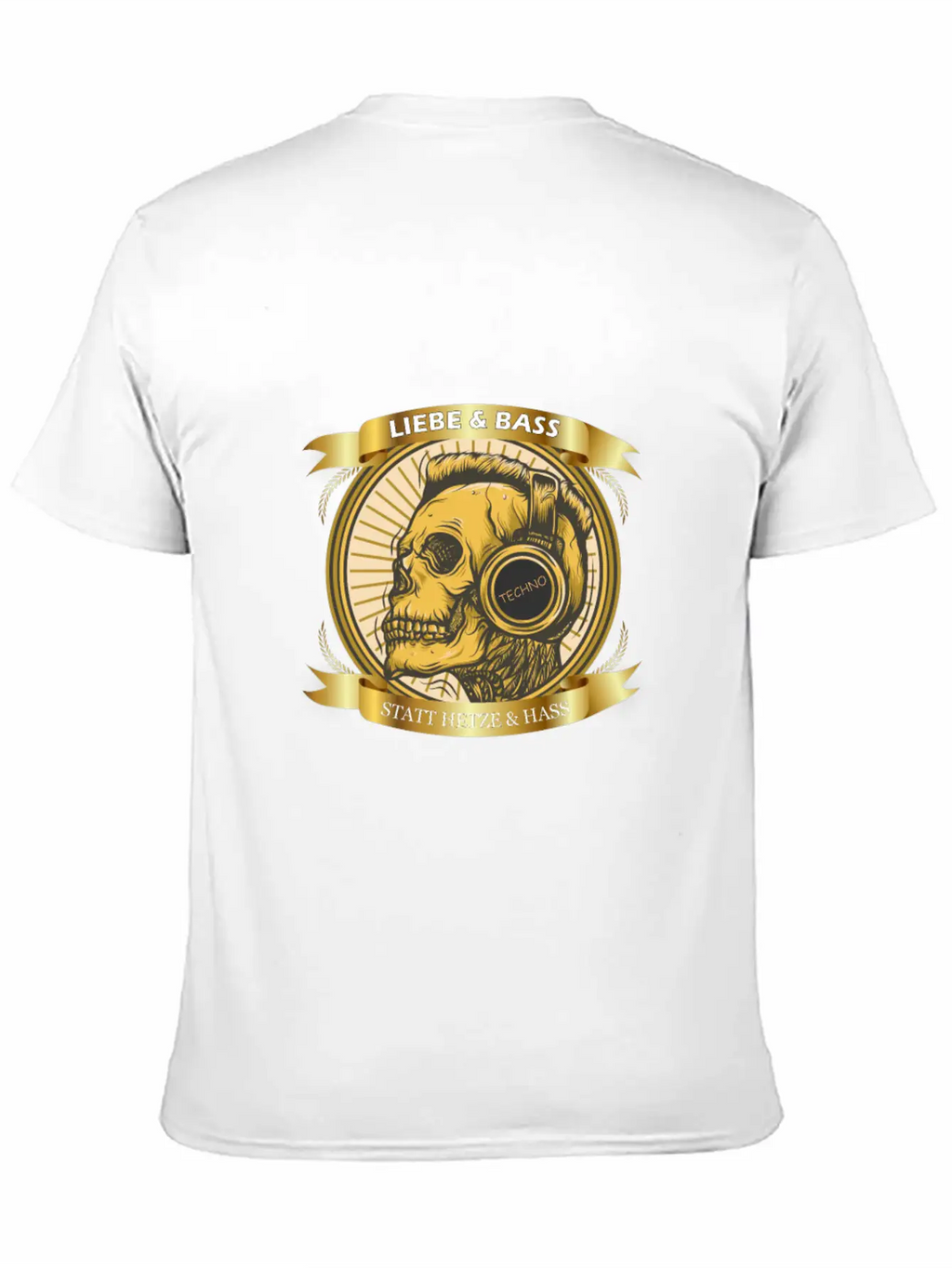 Love And Bass Instead Of Hate - Techno Casual Graphic T-Shirt – Simple And Comfortable Daily Wear