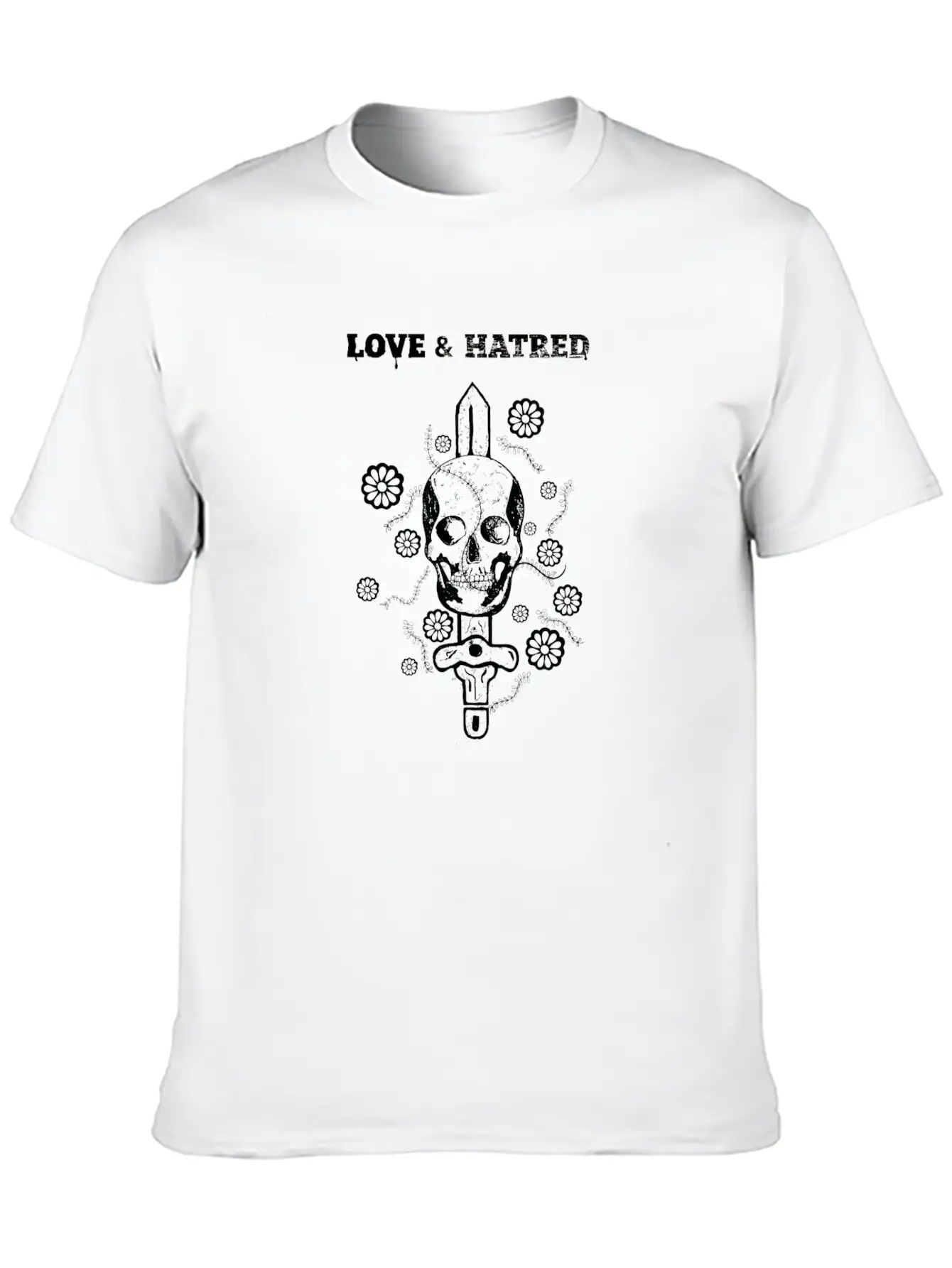 Love And Hatred Unisex Short Sleeve Soft Cotton T-Shirt – Casual Everyday Wear