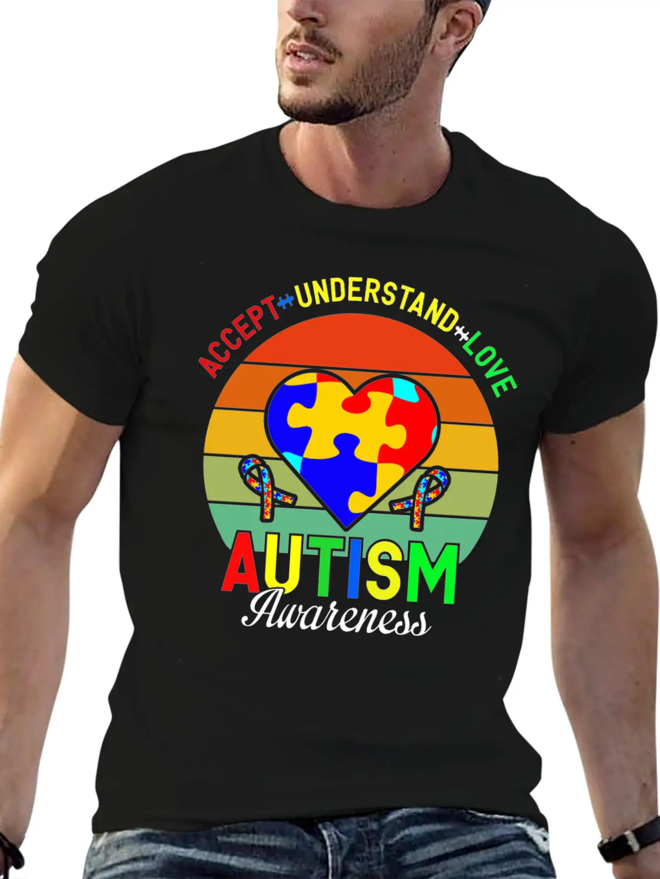 Love Autism Awareness Essential Cotton Tee For Daily Outfits – Unisex Style