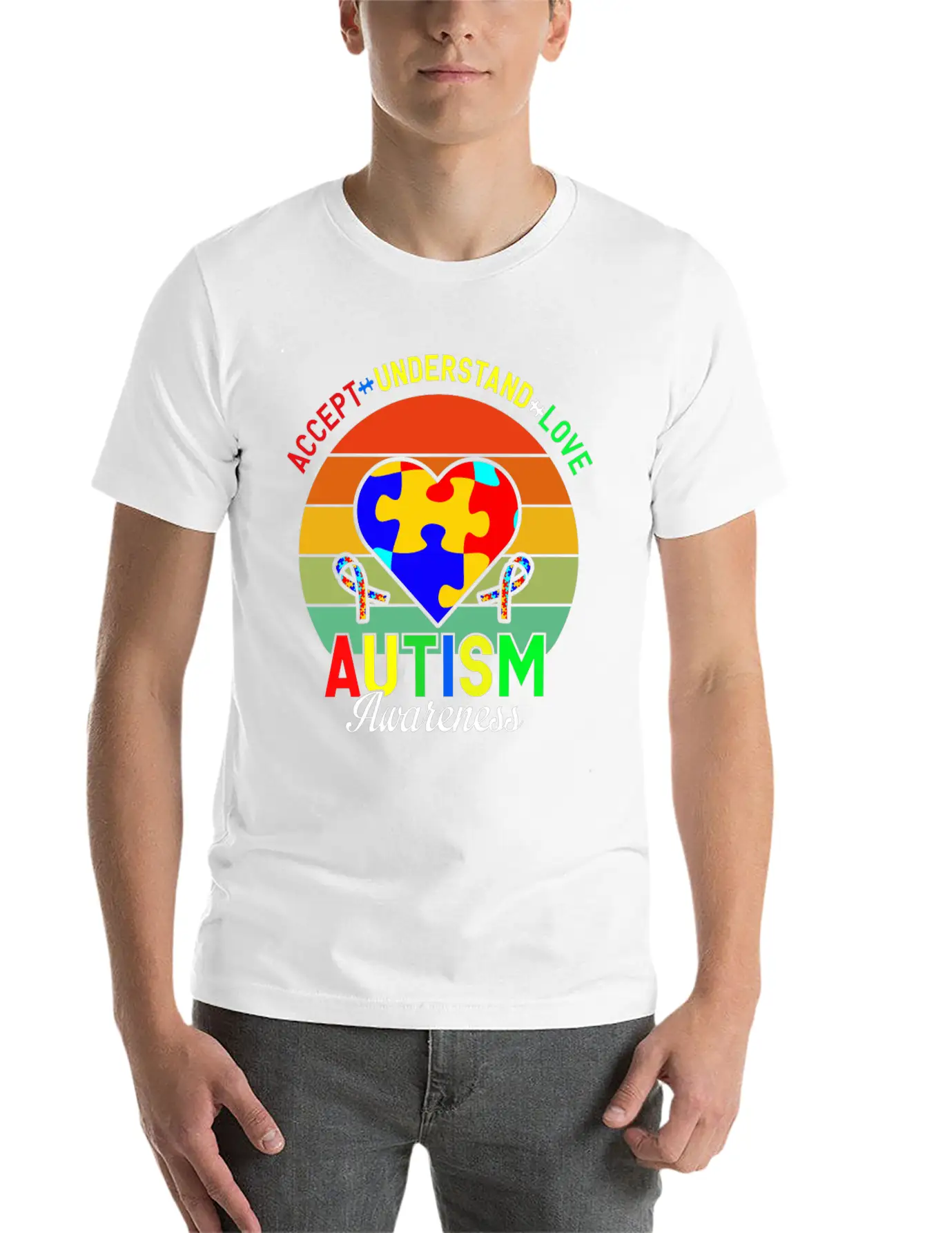 Love Autism Awareness Essential Cotton Tee For Daily Outfits – Unisex Style
