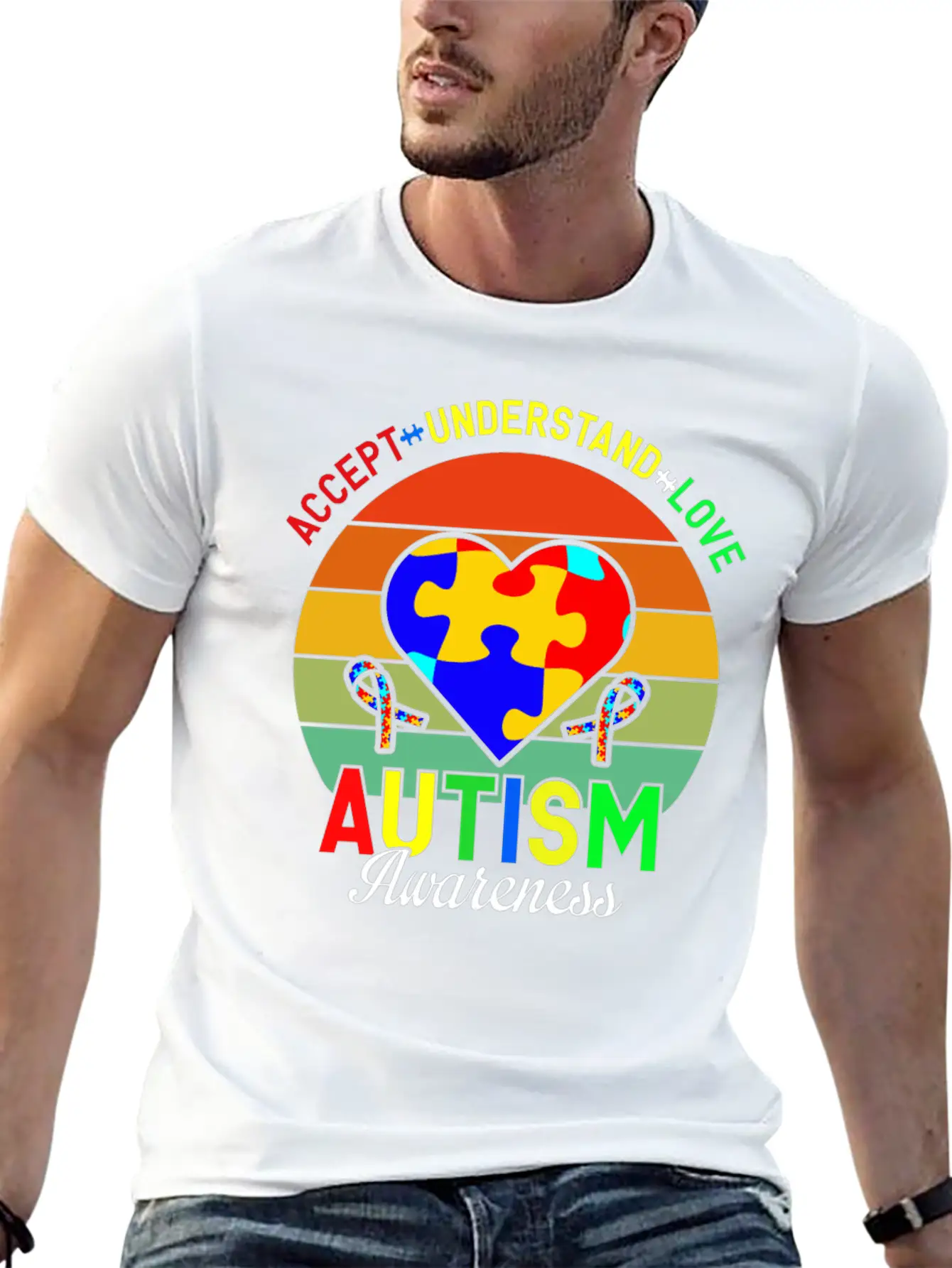 Love Autism Awareness Essential Cotton Tee For Daily Outfits – Unisex Style