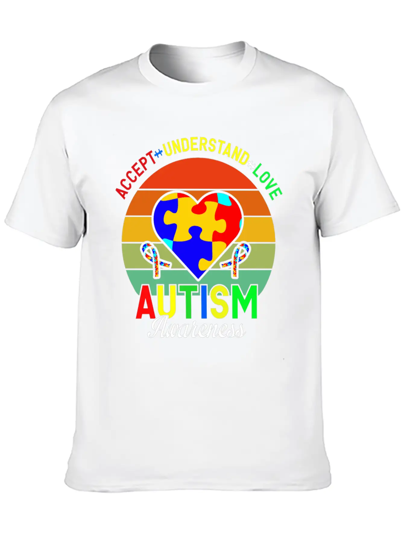 Love Autism Awareness Essential Cotton Tee For Daily Outfits – Unisex Style
