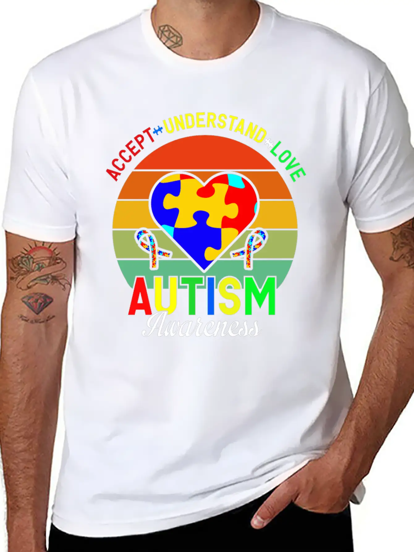 Love Autism Awareness Essential Cotton Tee For Daily Outfits – Unisex Style