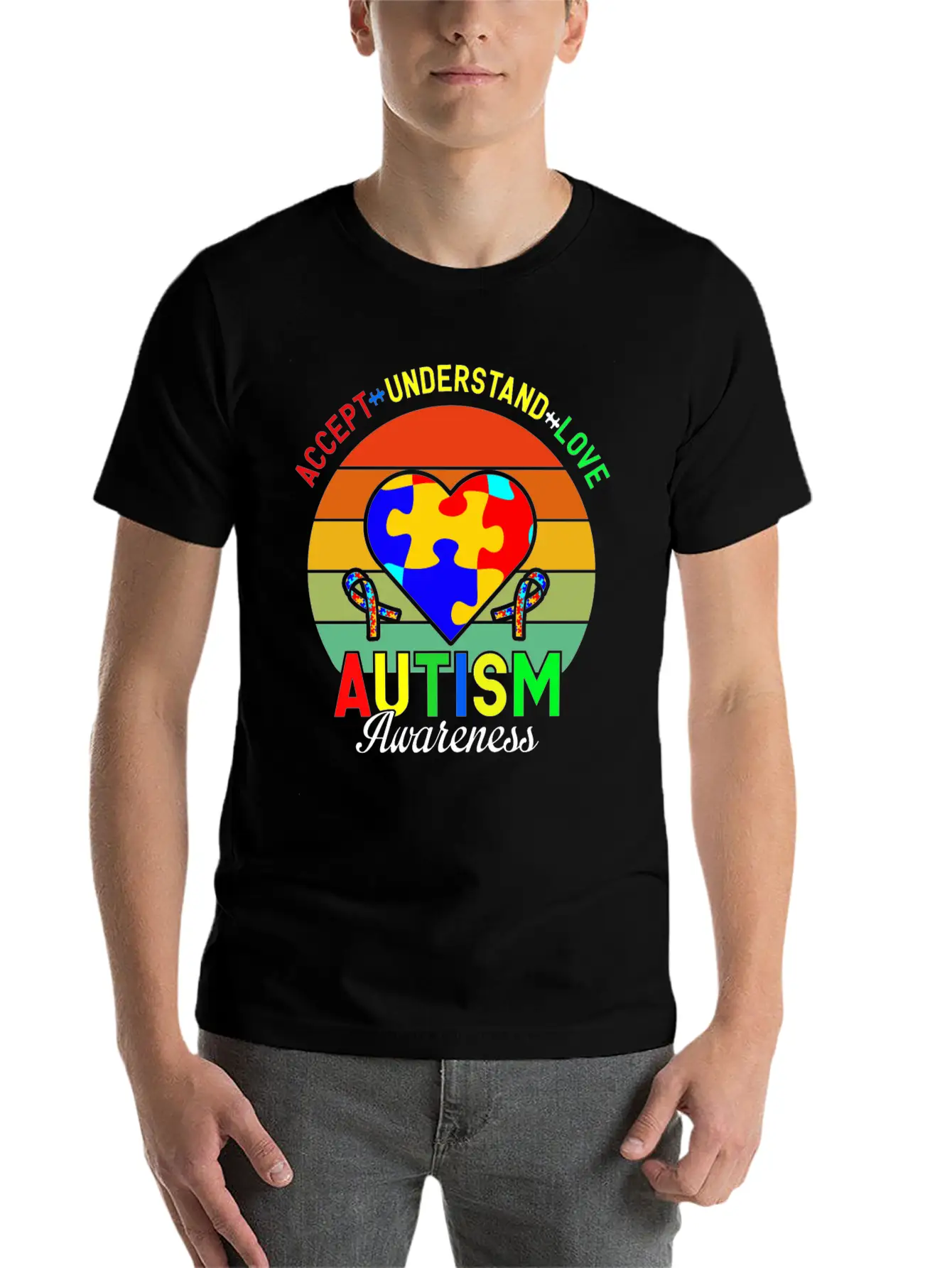 Love Autism Awareness Essential Cotton Tee For Daily Outfits – Unisex Style