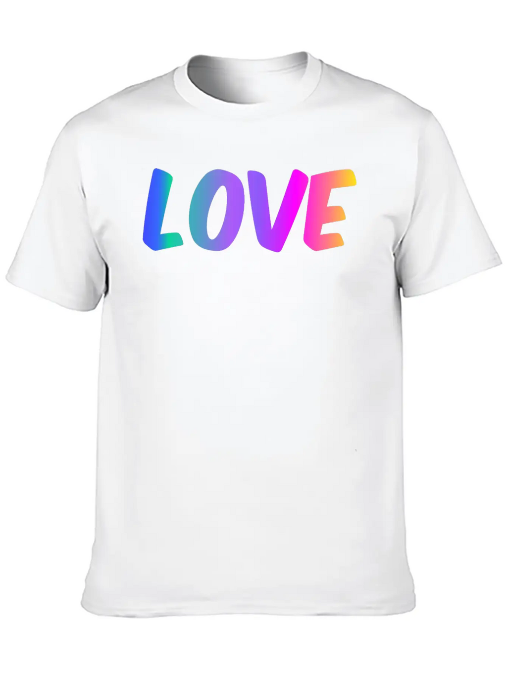 LOVE Color Gradient Essential Cotton Tee For Daily Outfits – Unisex Style