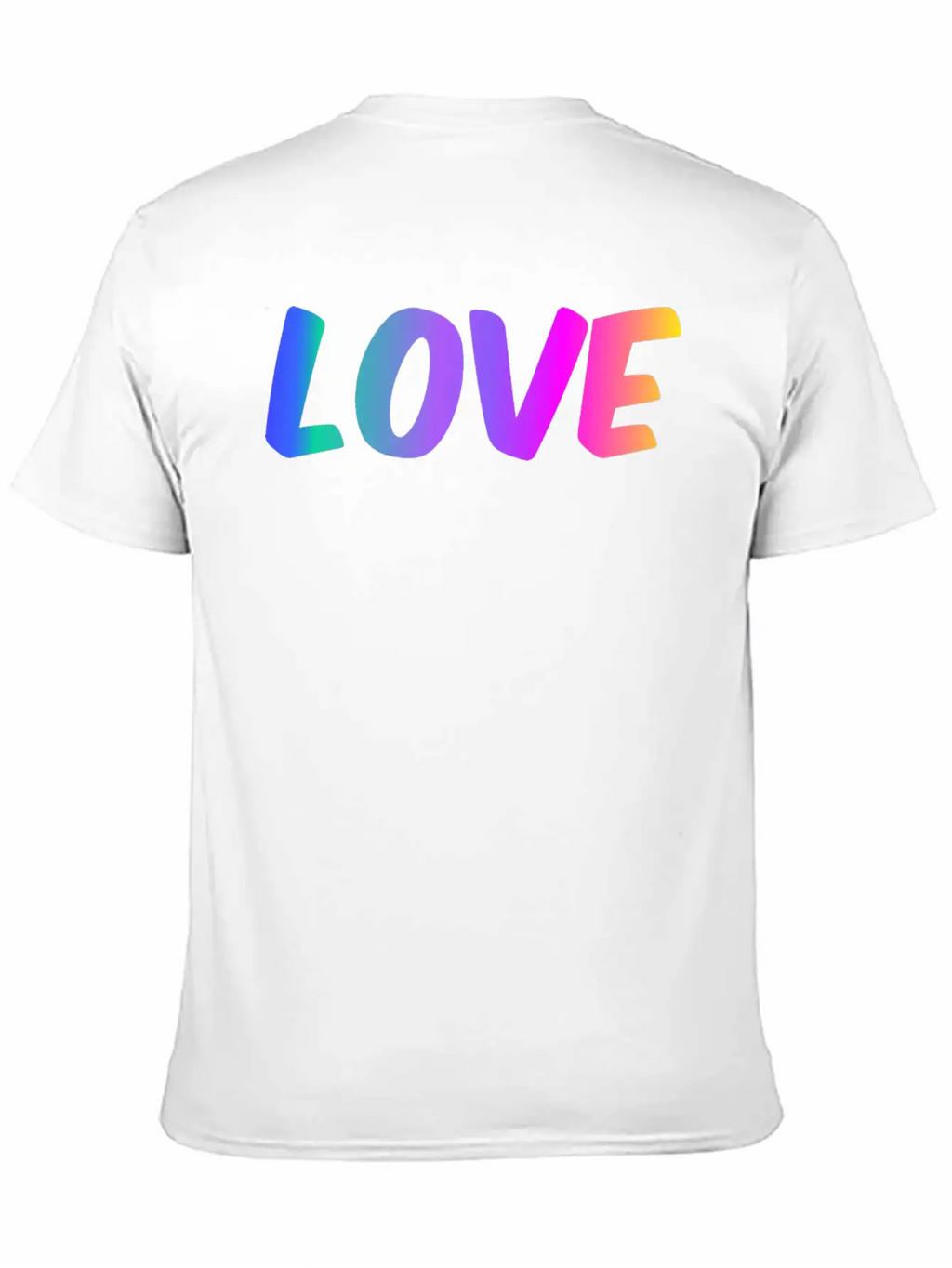 LOVE Color Gradient Essential Cotton Tee For Daily Outfits – Unisex Style