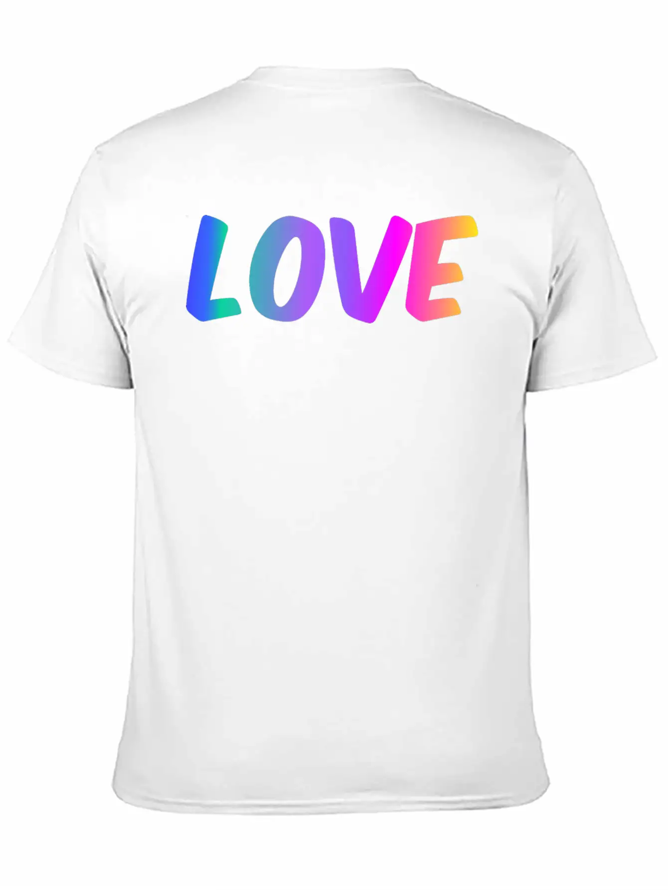 LOVE Color Gradient Essential Cotton Tee For Daily Outfits – Unisex Style