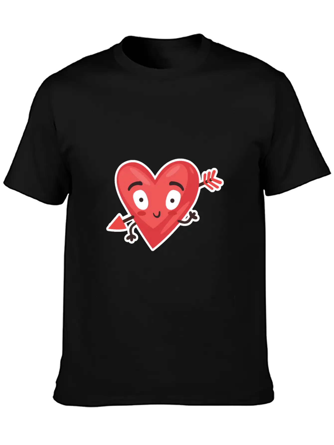 Love Cupid Arrow Heart Casual Graphic T-Shirt – Simple And Comfortable Daily Wear