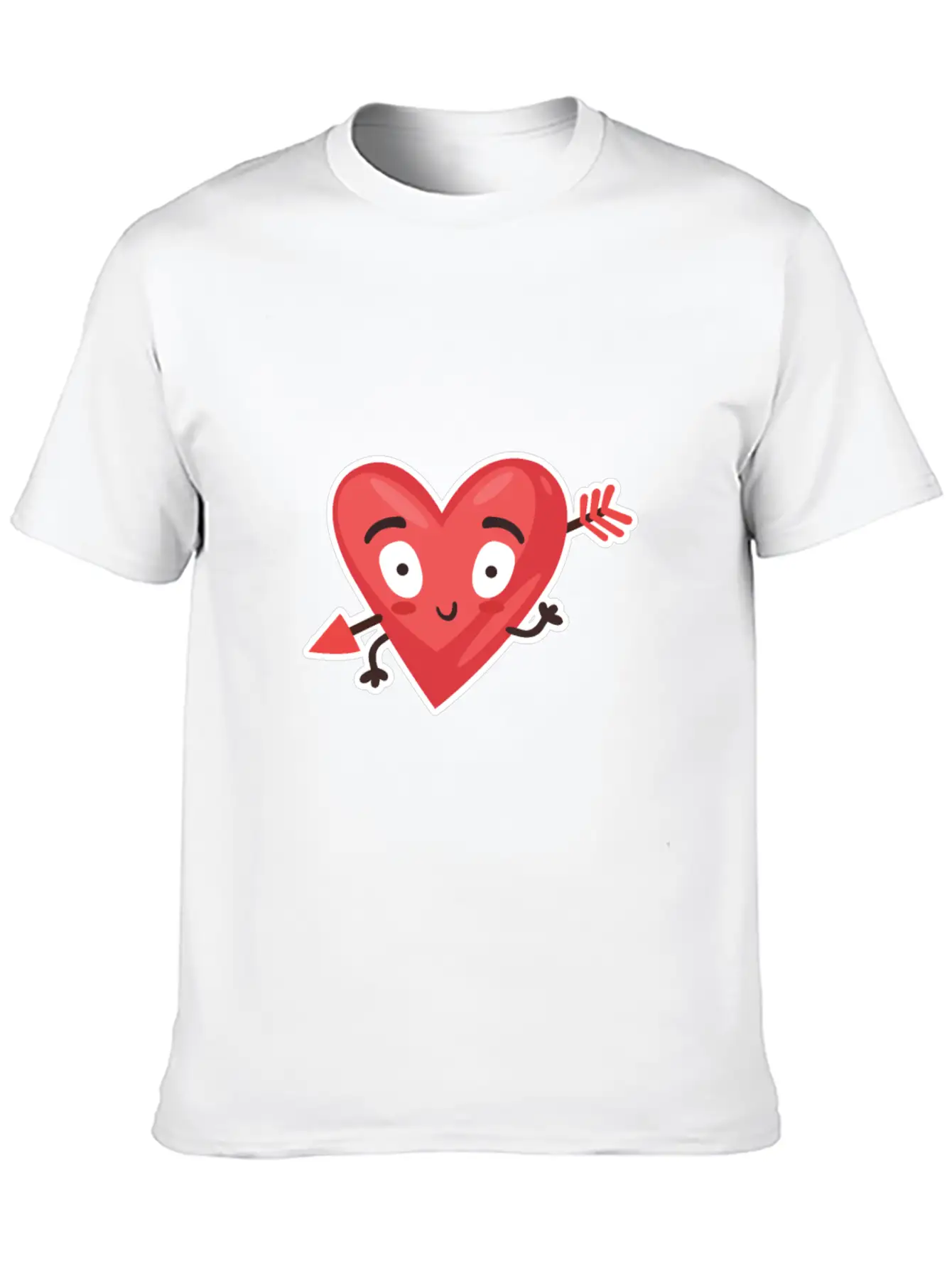 Love Cupid Arrow Heart Casual Graphic T-Shirt – Simple And Comfortable Daily Wear
