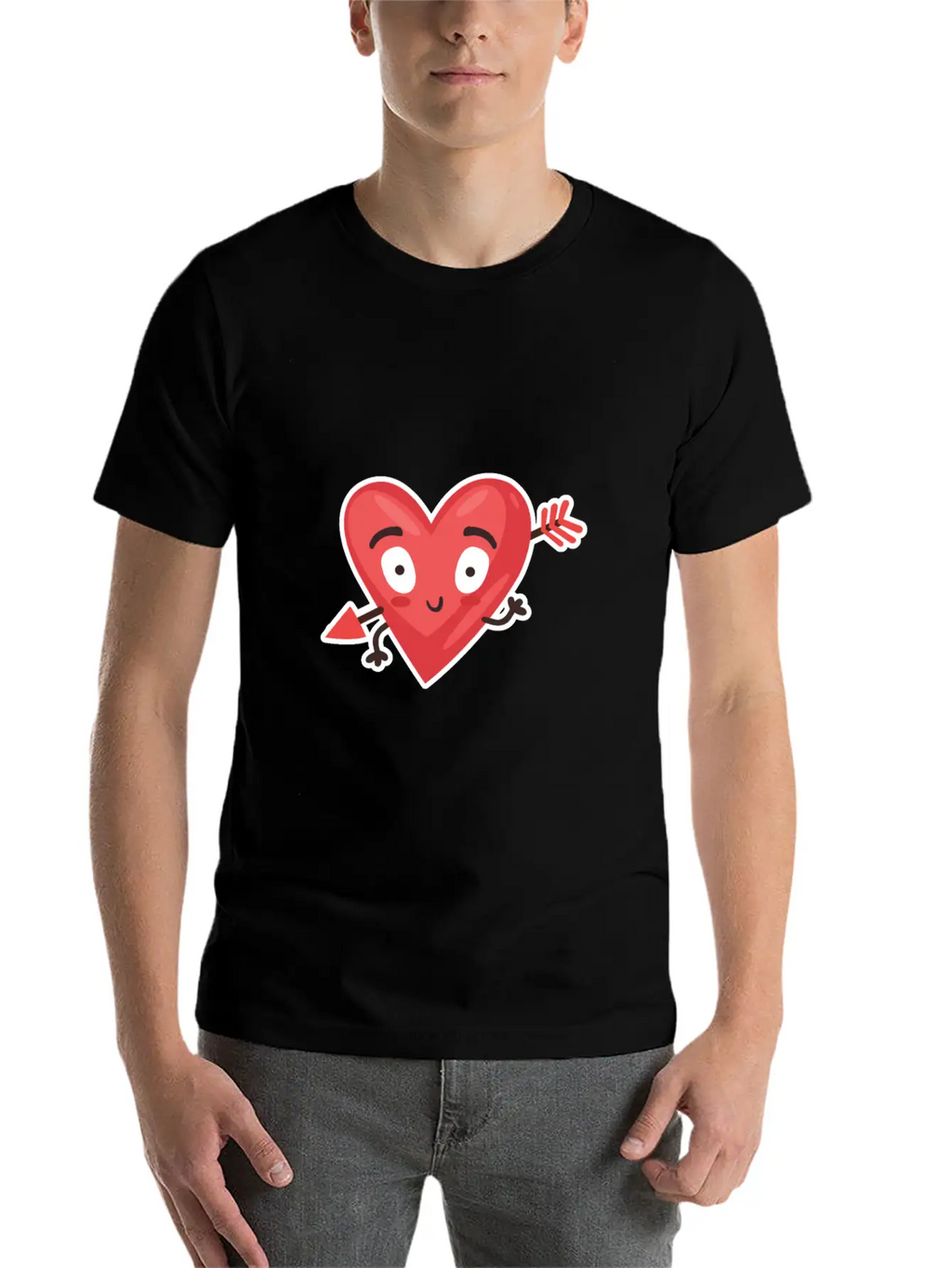 Love Cupid Arrow Heart Casual Graphic T-Shirt – Simple And Comfortable Daily Wear