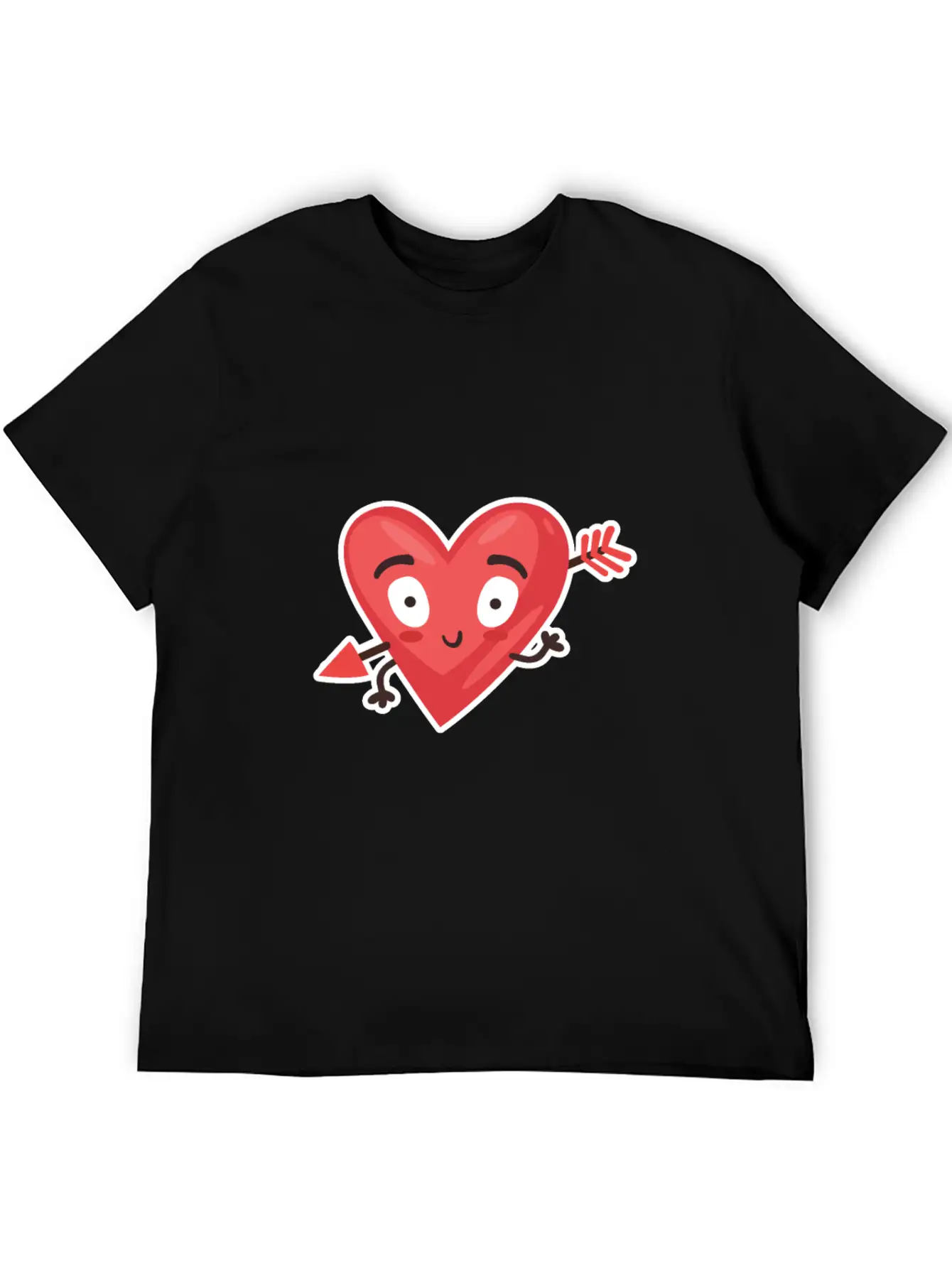 Love Cupid Arrow Heart Casual Graphic T-Shirt – Simple And Comfortable Daily Wear