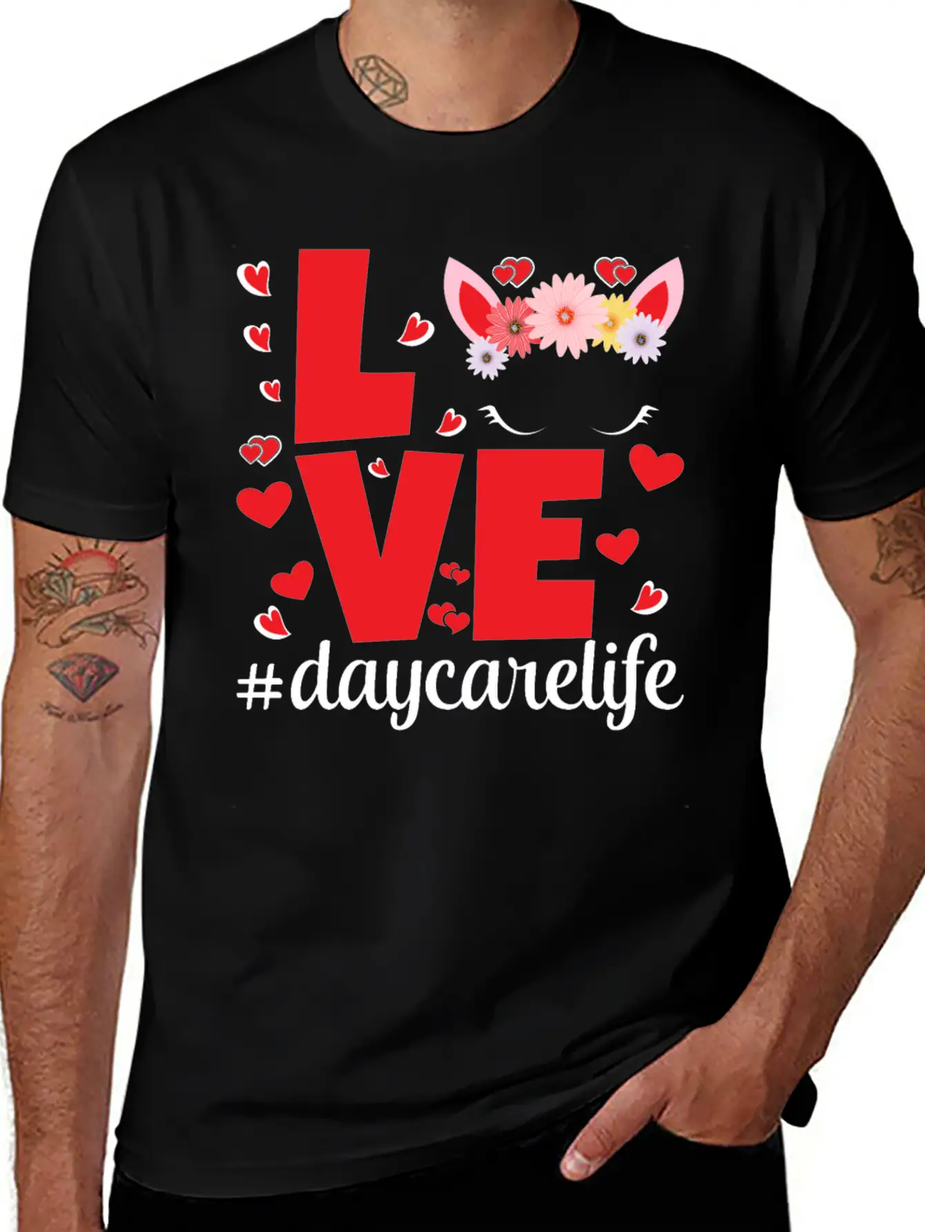 Love Daycarelife Unisex Short Sleeve Soft Cotton T-Shirt – Casual Everyday Wear