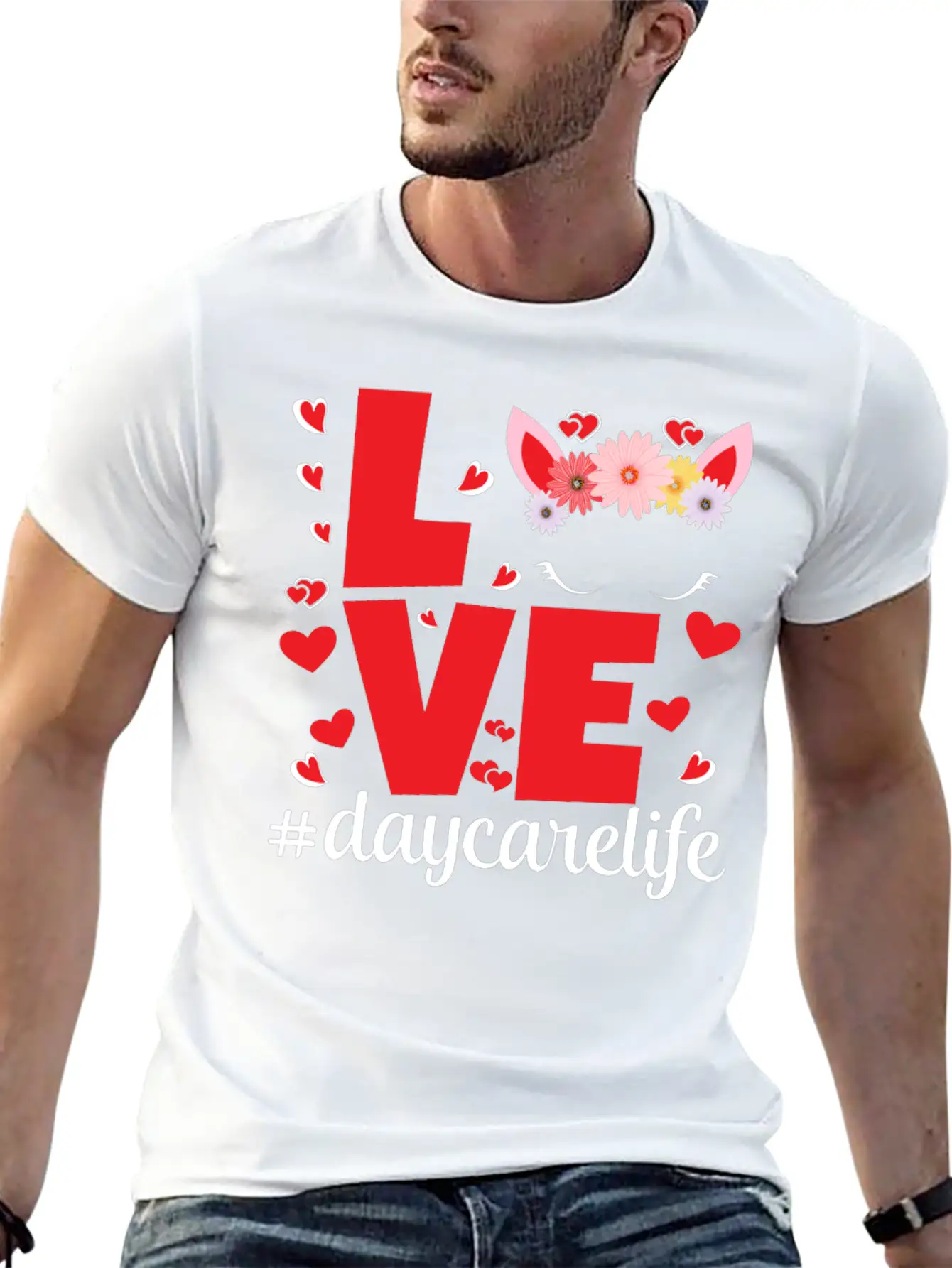 Love Daycarelife Unisex Short Sleeve Soft Cotton T-Shirt – Casual Everyday Wear