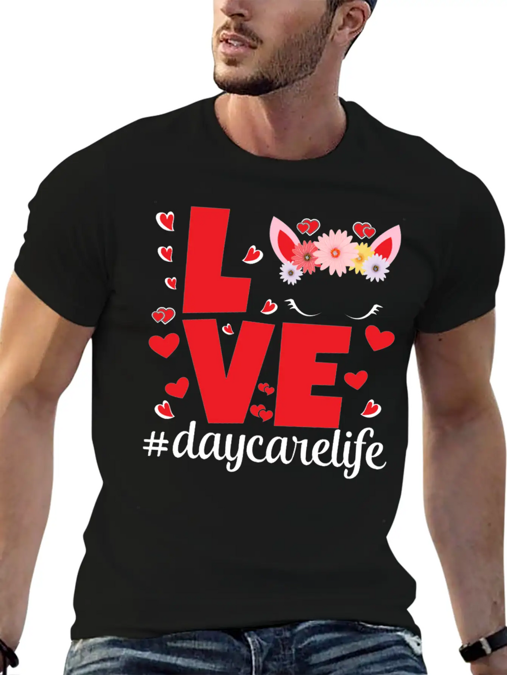 Love Daycarelife Unisex Short Sleeve Soft Cotton T-Shirt – Casual Everyday Wear