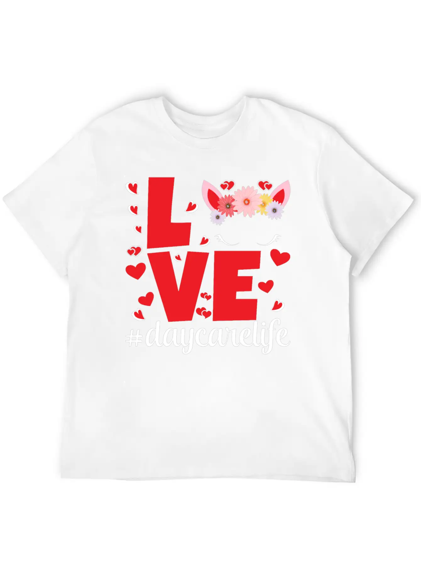 Love Daycarelife Unisex Short Sleeve Soft Cotton T-Shirt – Casual Everyday Wear