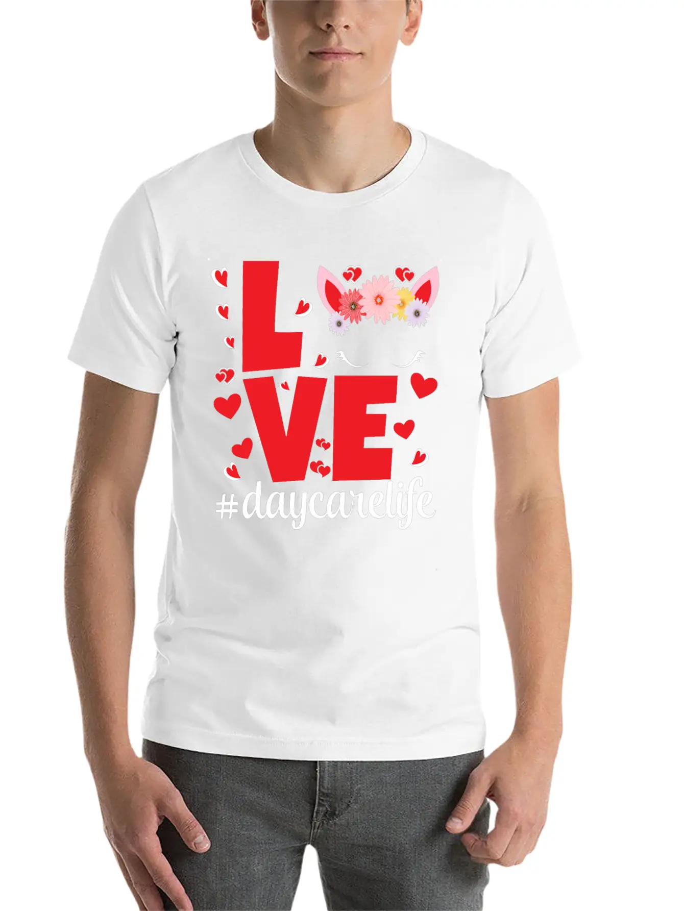 Love Daycarelife Unisex Short Sleeve Soft Cotton T-Shirt – Casual Everyday Wear