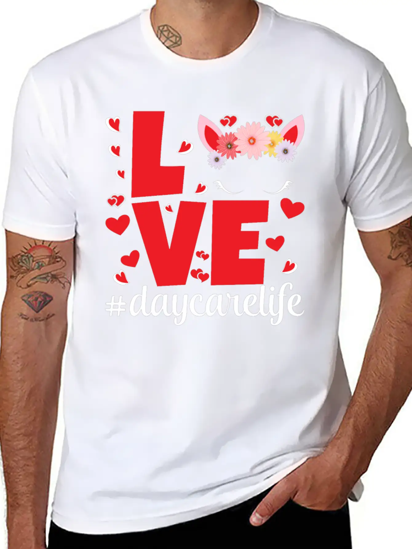 Love Daycarelife Unisex Short Sleeve Soft Cotton T-Shirt – Casual Everyday Wear