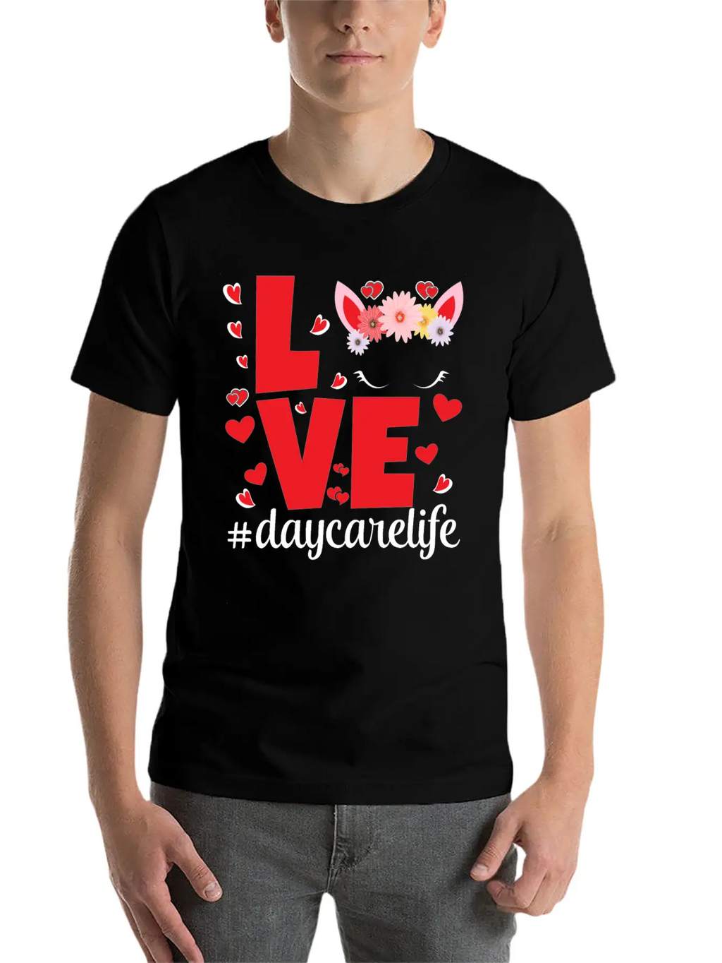 Love Daycarelife Unisex Short Sleeve Soft Cotton T-Shirt – Casual Everyday Wear