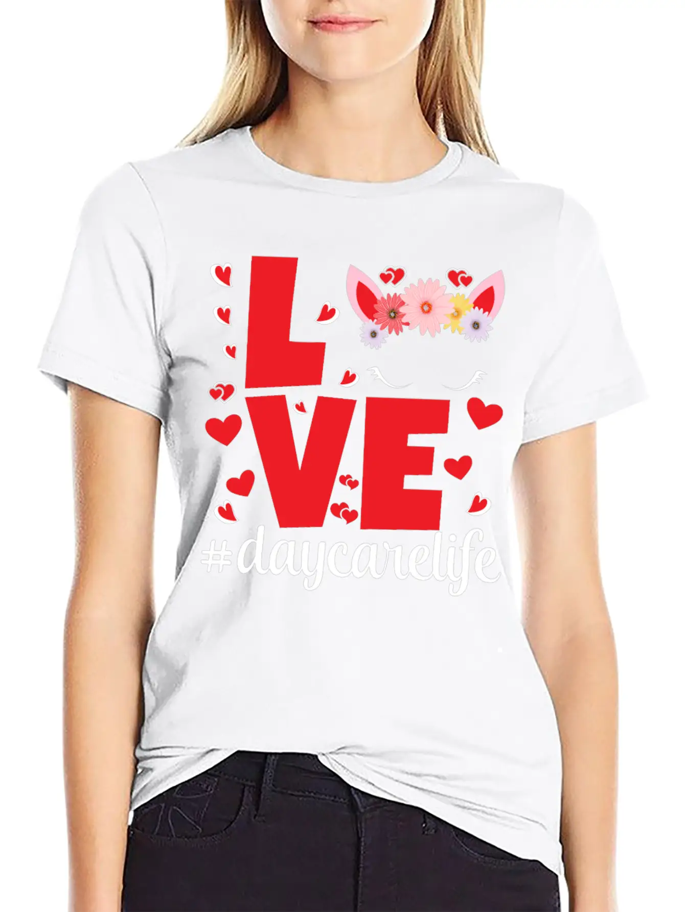 Love Daycarelife Unisex Short Sleeve Soft Cotton T-Shirt – Casual Everyday Wear
