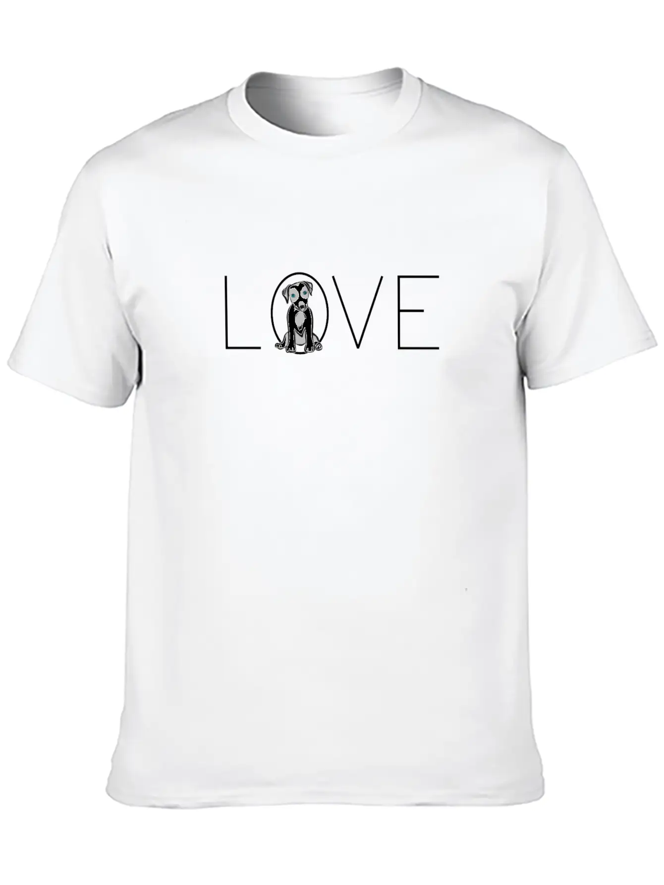 Love Dogs, I Love Dogs, Puppy Unisex Short Sleeve Soft Cotton T-Shirt – Casual Everyday Wear