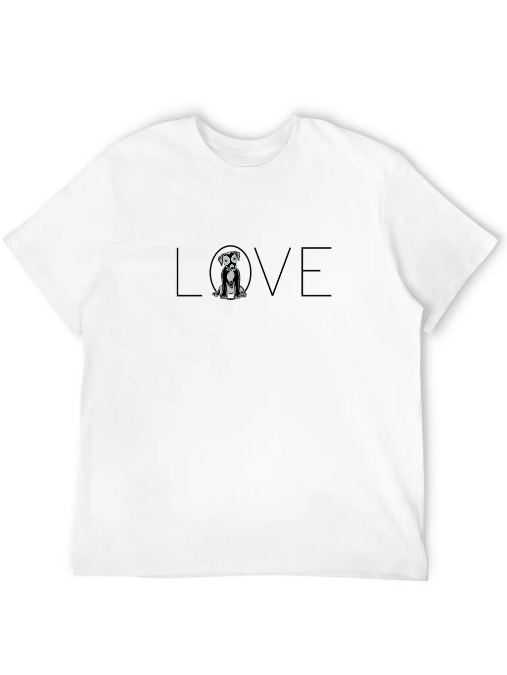 Love Dogs, I Love Dogs, Puppy Unisex Short Sleeve Soft Cotton T-Shirt – Casual Everyday Wear