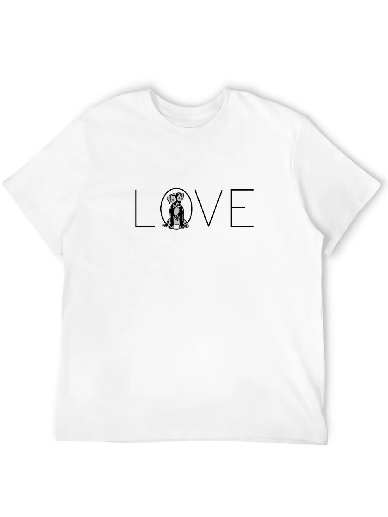 Love Dogs, I Love Dogs, Puppy Unisex Short Sleeve Soft Cotton T-Shirt – Casual Everyday Wear
