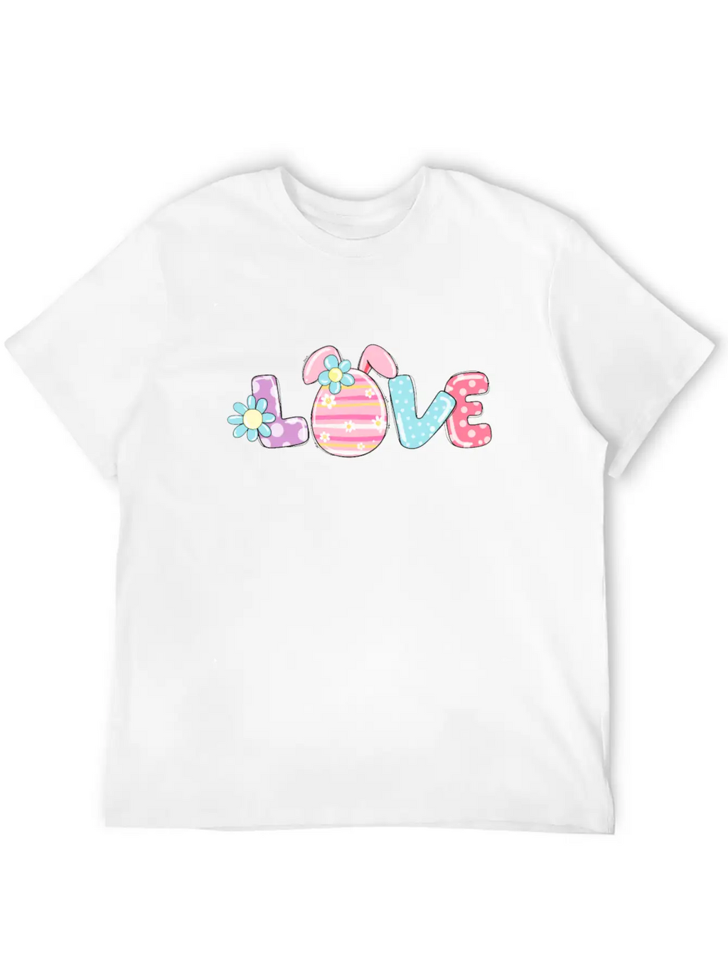 LOVE Easter Egg Easter Bunny Outfit Breathable Soft Cotton T-Shirt – Timeless Casual Look