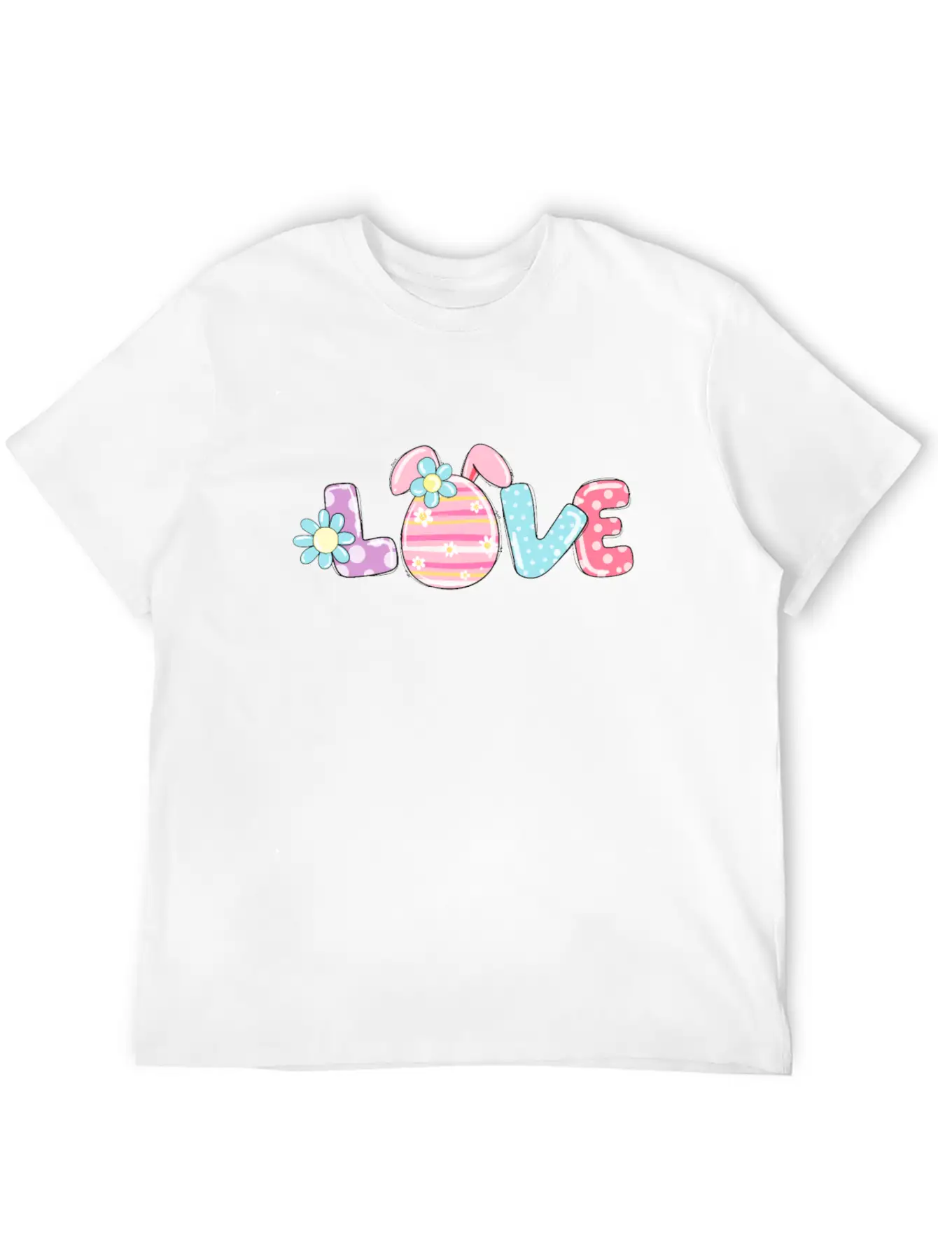 LOVE Easter Egg Easter Bunny Outfit Breathable Soft Cotton T-Shirt – Timeless Casual Look