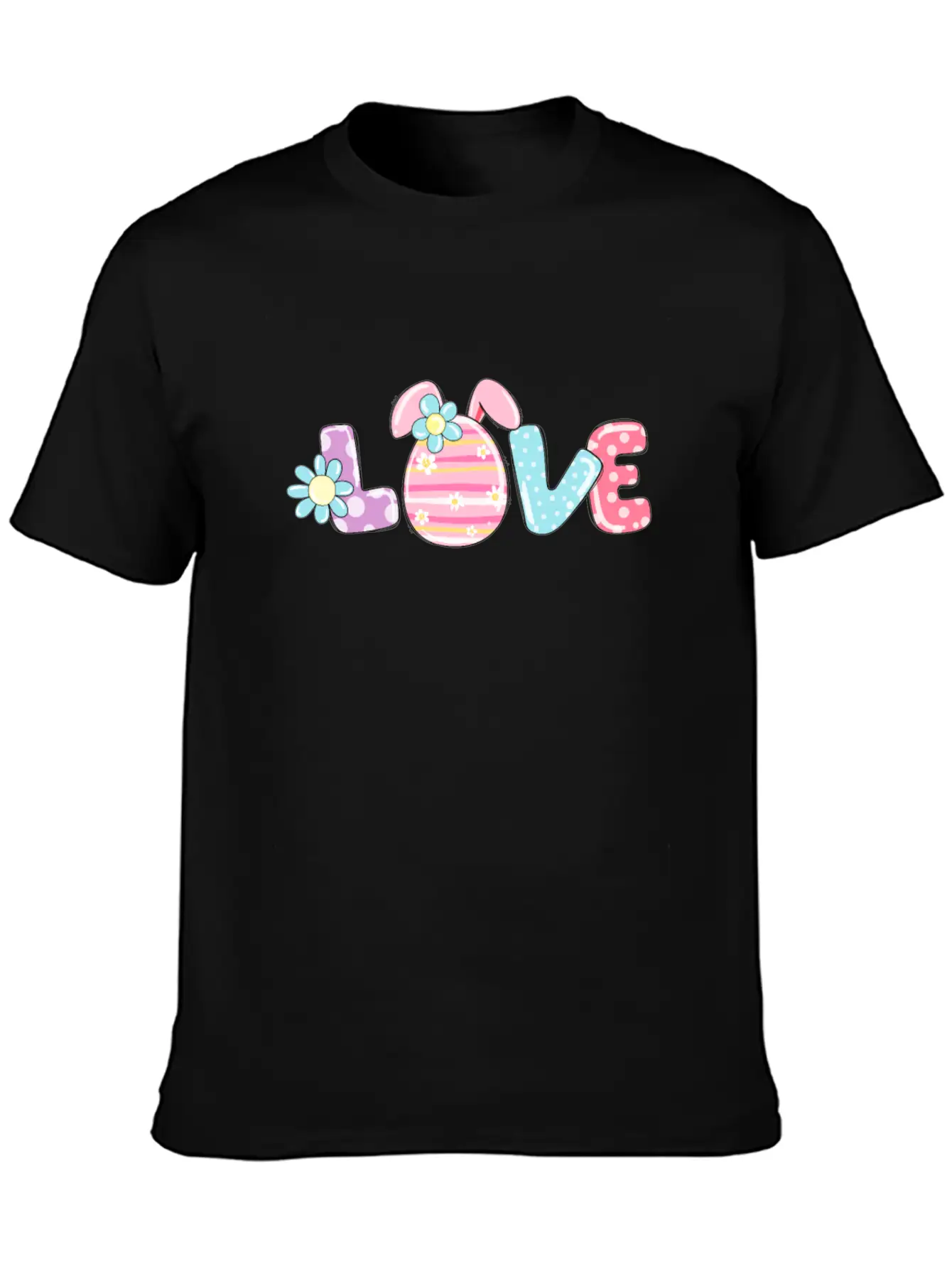 LOVE Easter Egg Easter Bunny Outfit Breathable Soft Cotton T-Shirt – Timeless Casual Look