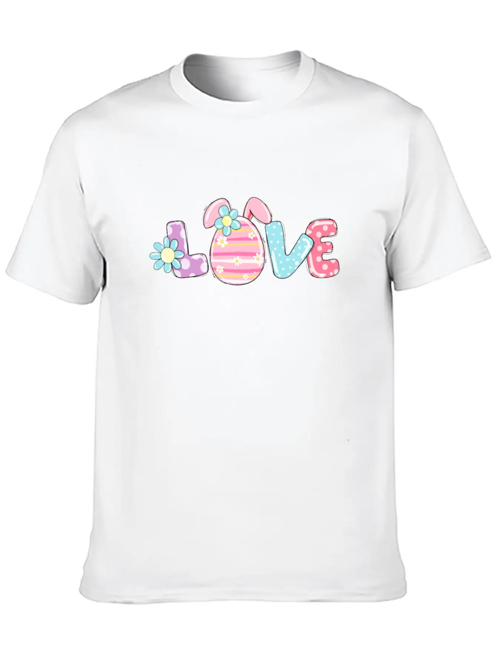 LOVE Easter Egg Easter Bunny Outfit Breathable Soft Cotton T-Shirt – Timeless Casual Look
